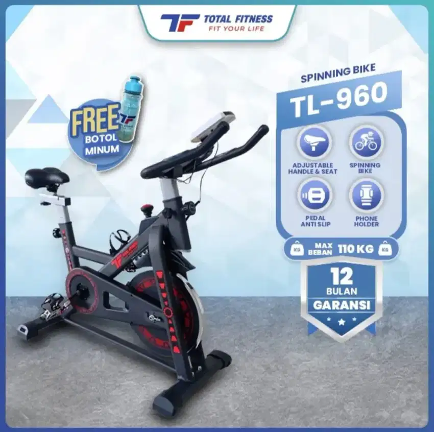 Spinning bike TL-960 Total Fitness Bergaransi 1 Tahun