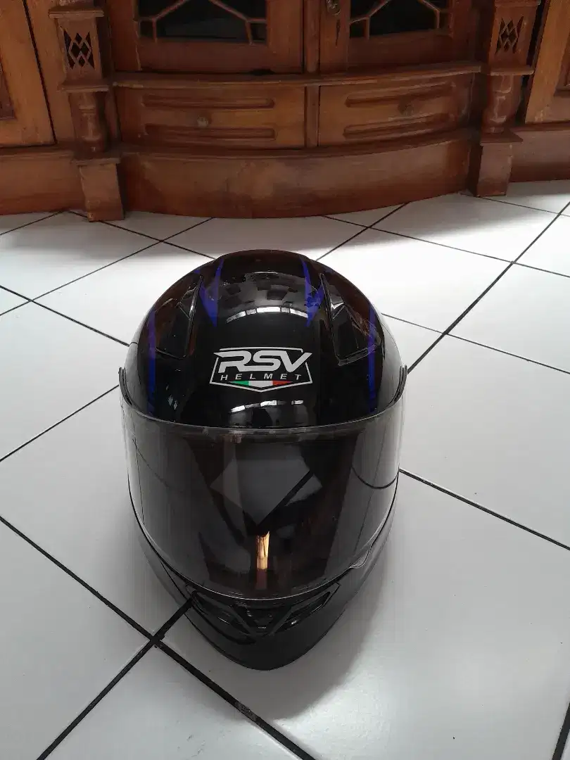 Helm full face RSV FFzero blue carbon XL