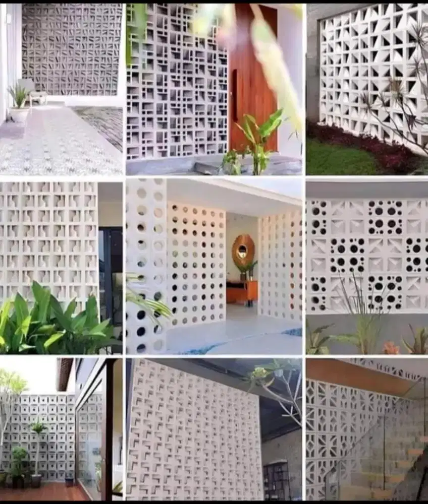 Roster putih beton minimalis