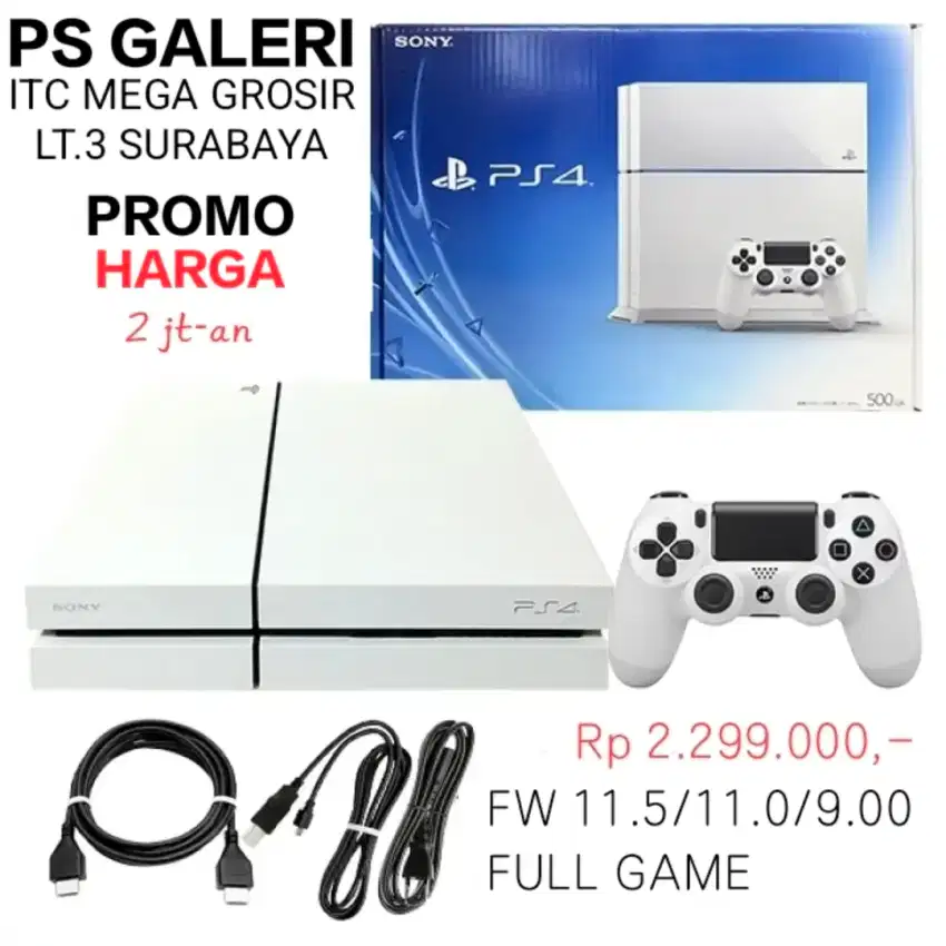 PS4 FAT FW 11.5/11.0/9.00 HDD 500GB FULL GAME PROMO HARGA 2JT-AN