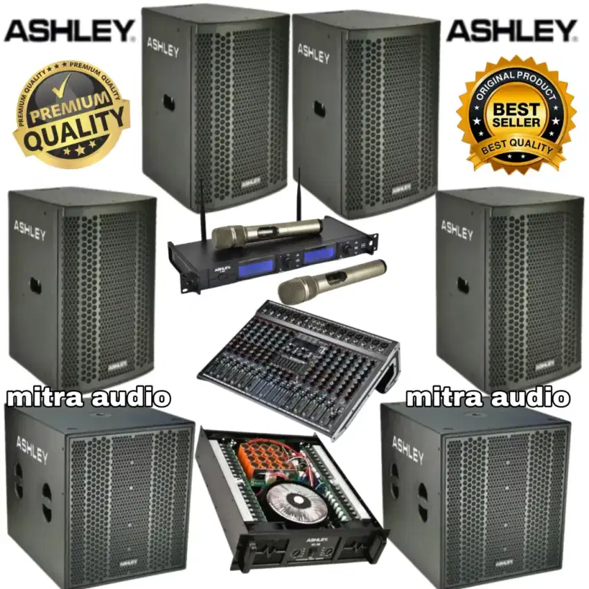 Paket Sound Karaoke Speaker Pasif ASHLEY 15 Inch+Subwoofer Pasif 18 in
