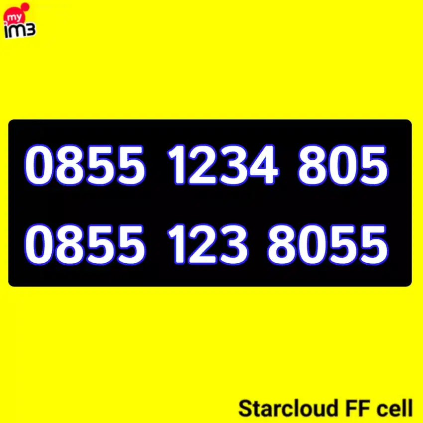 Nomor Cantik Indosat Im3 11 12 Digit 789789 BOS 805 8055 Kwartet 7777