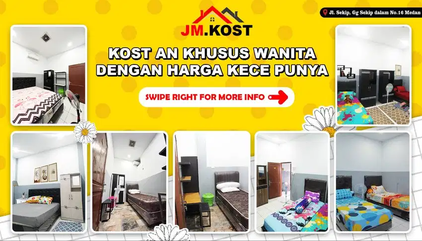 KOST PUTRI/WANITA DEKAT KAMPUS UNPRI BATTUTA JALAN SEKIP MEDAN PETISAH