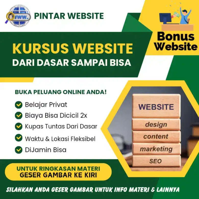 Jasa website - Kursus Website Dari Dasar Sampai Bisa, Full Praktek