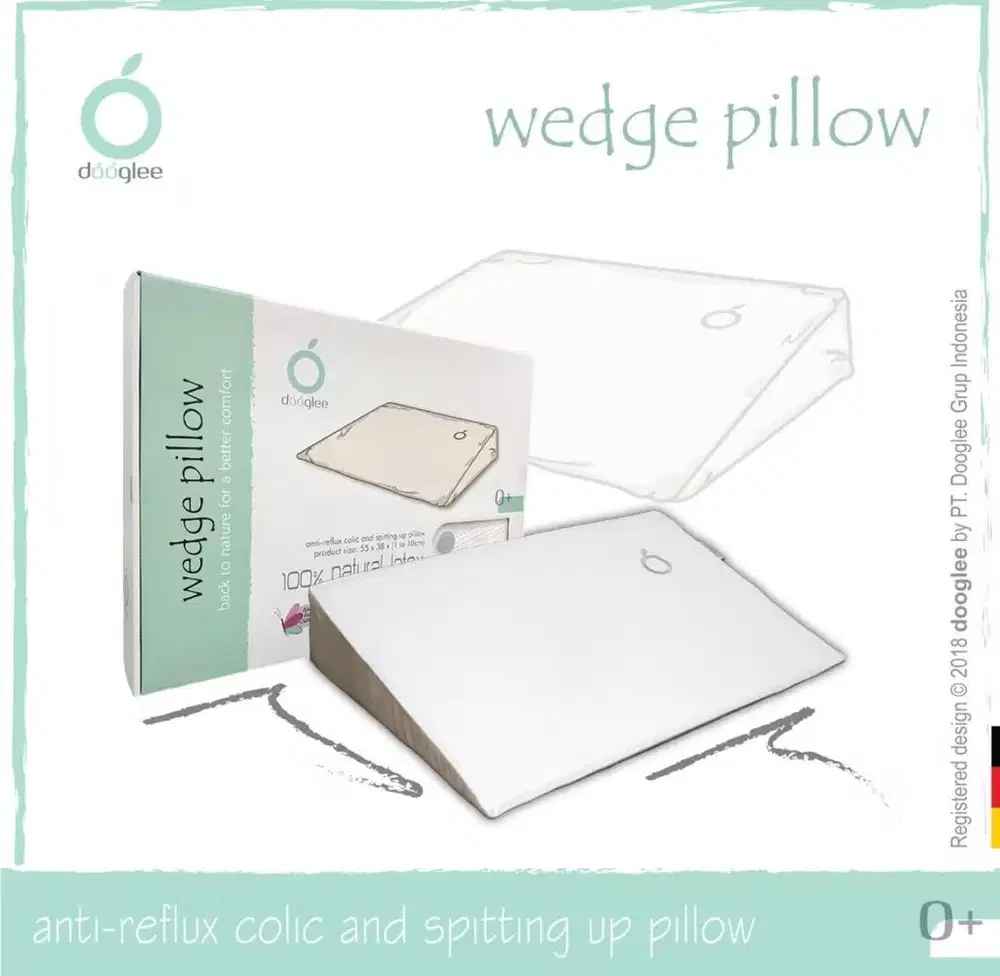 Dooglee Wedge Pillow - Seal Grey. Bantal anti gumoh