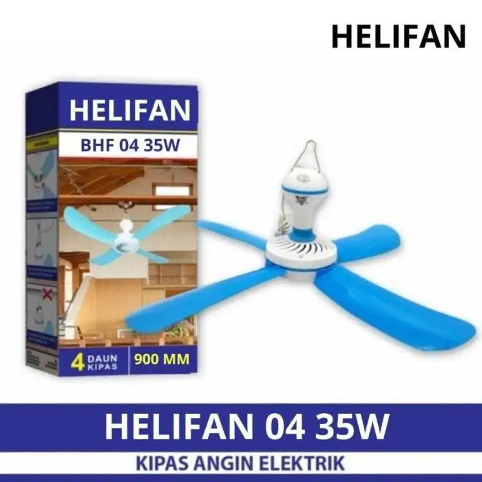 Kipas Angin Gantung Helifan Blue BHF04 35 Watt