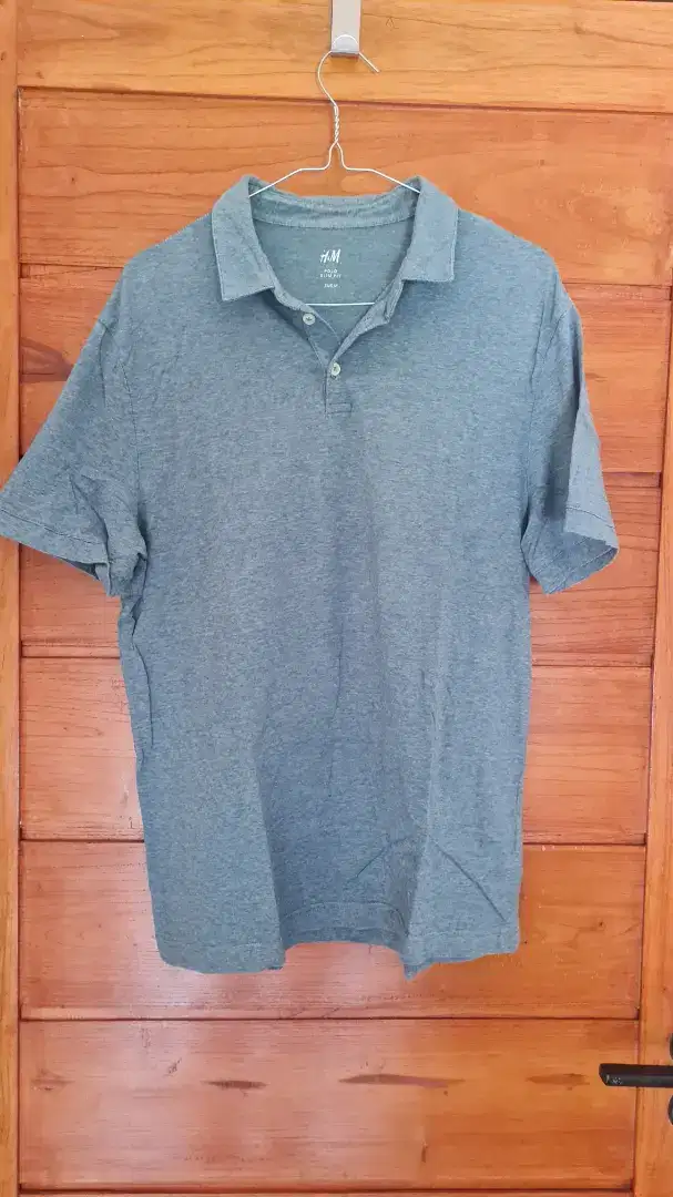 H&M Polo Shirt, Washed Green, Size M