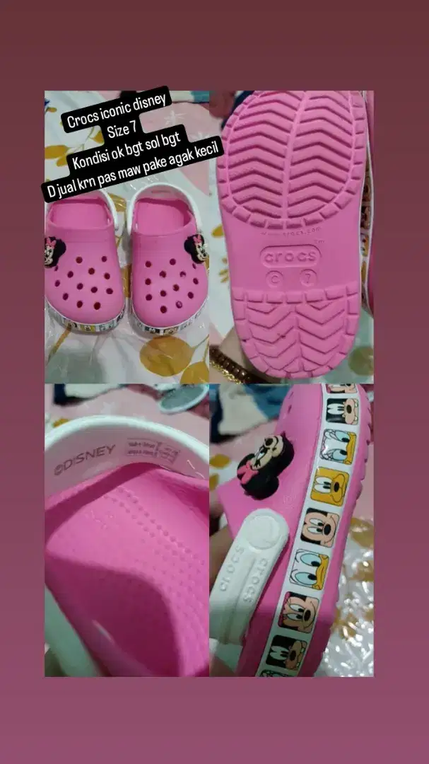 Sendal crocs iconic Disney ori