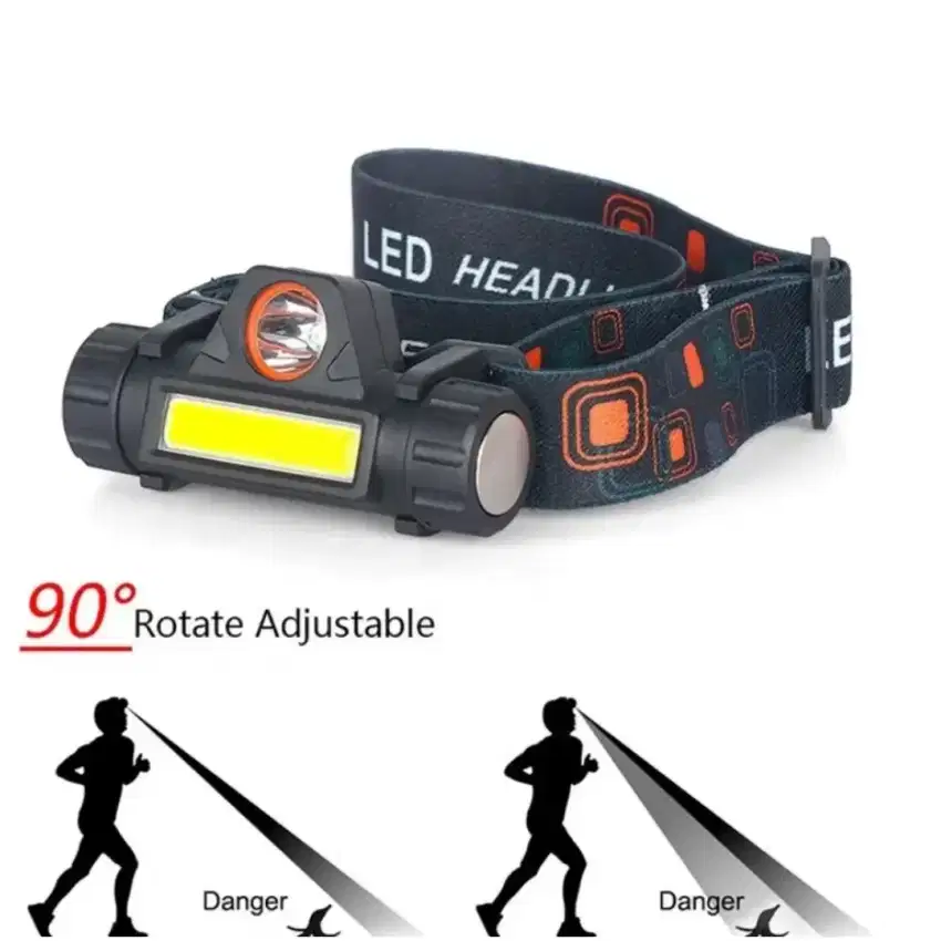 Senter lampu kepala headlamp led