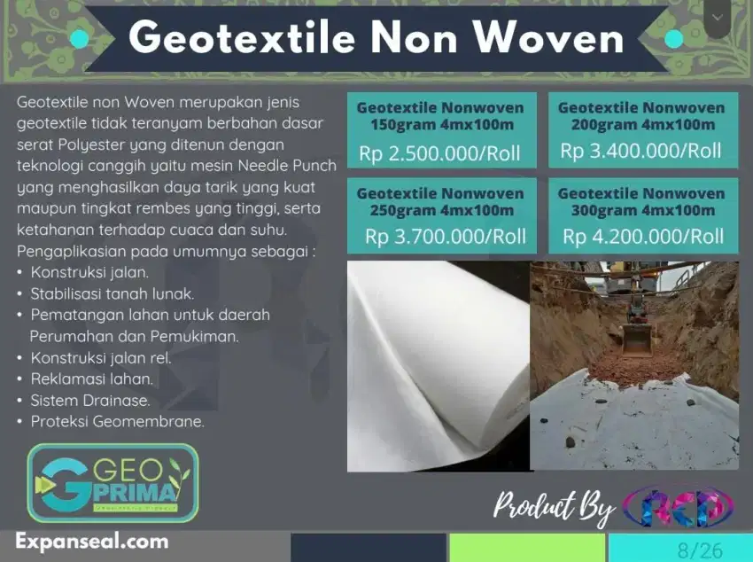 Geotextil untuk aspal beton