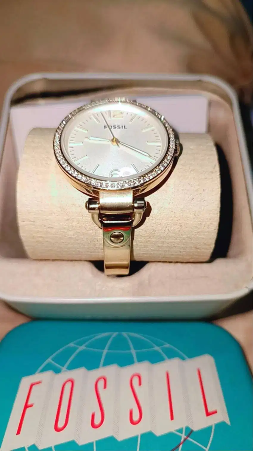 Fossil Classic Minute Three-Hand Rose Gold Tone Stainless Steel Watch