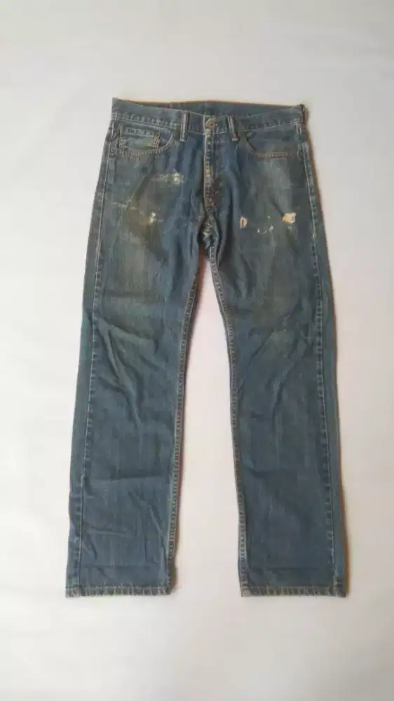 Levis505 mexico distressed blu denim jeans