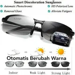 Kacamata Anti Silau Siang Malam Sunglass UV 400 Photochromic Polarized