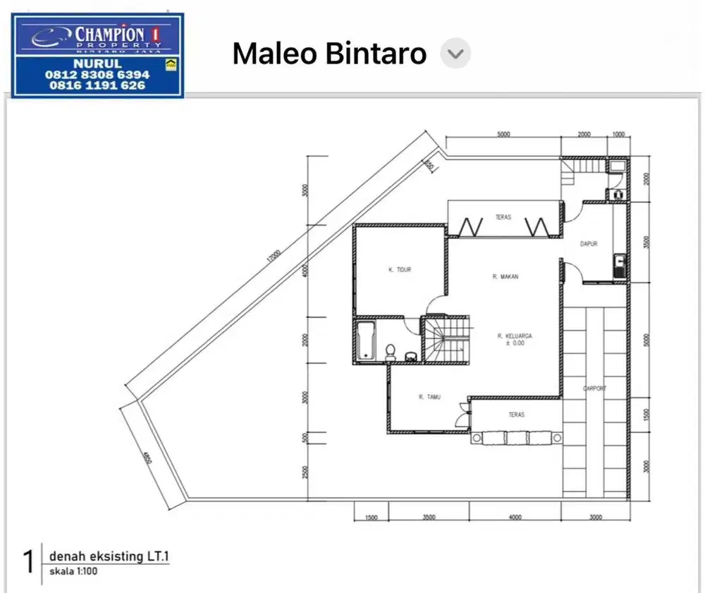 Dijual Rumah Di Maleo Sektor 9 Bintaro Jaya