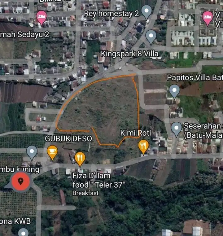 Dijual Tanah di Batu Dekat BNS Luas Lokasi Bagus