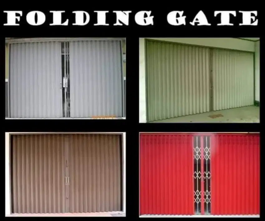 Folding Gate Galvanize Untuk Ruko, Garasi Mobil Dll