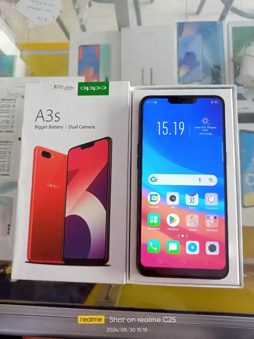 Oppo A3s 6/128gb bekas fullset normal bisa TT