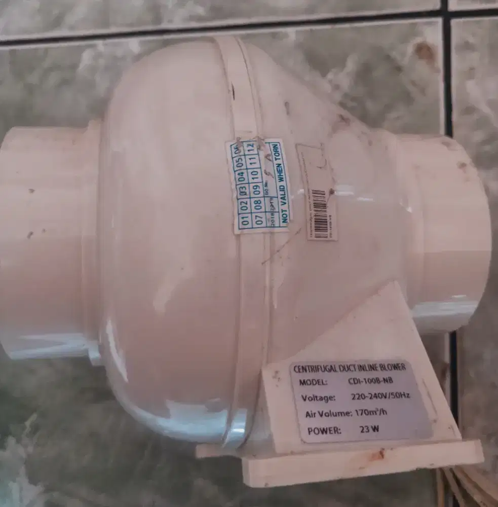 Fan blower Centrifugal CD Ducting,220V;CKE Plastik body 23Watt; 170CMH