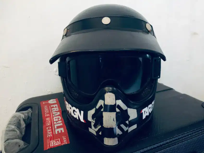 Helm Retro/Trail Classic Model Moto 3