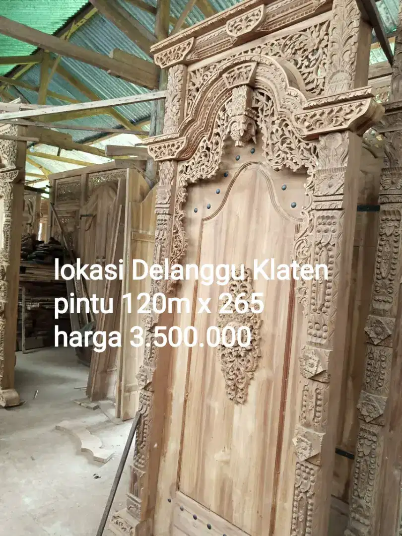 Pintu jendela gebyok kayu jati