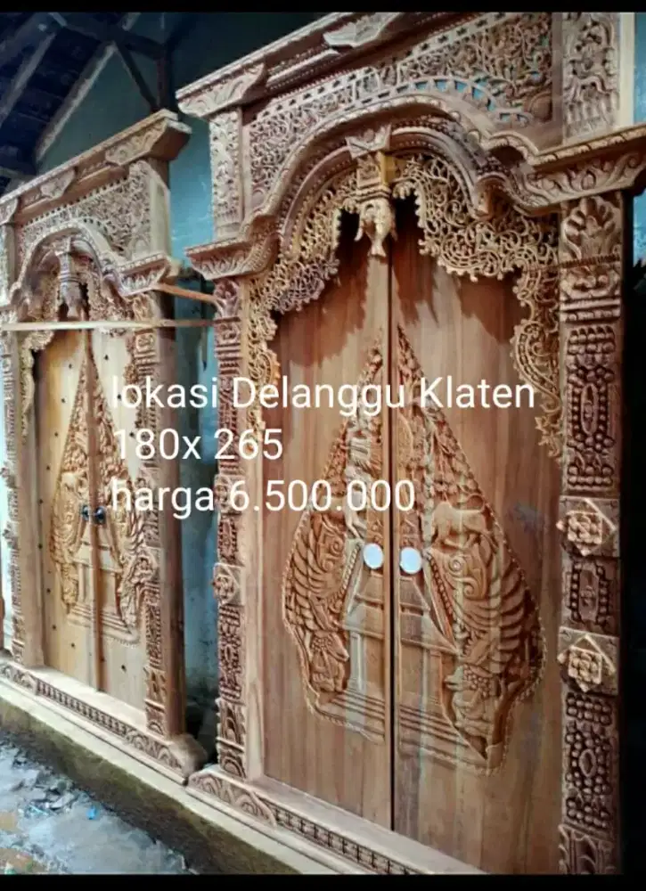 Gebyok kusen ukir pintu jati