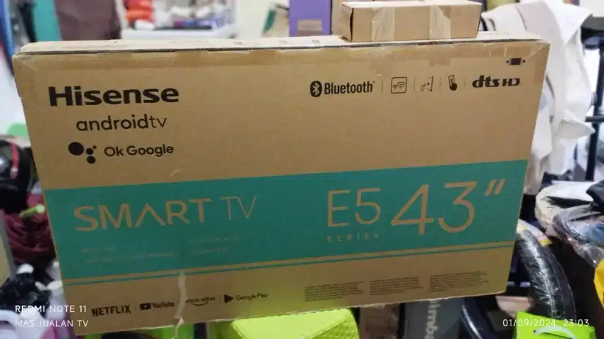 HISENSE ANDROID TV 43 INCHI BARU. GARANSI RESMI. BISA BAYAR COD