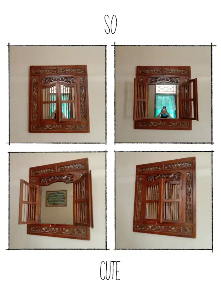 Cermin ukir jawa ruang tamu | Cermin ukir vermin jati