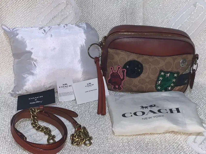 Coach Camera Bag In Signature X Keith Haring