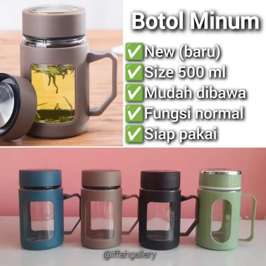 Botol Minum Ukuran 500ml Siap Pakai