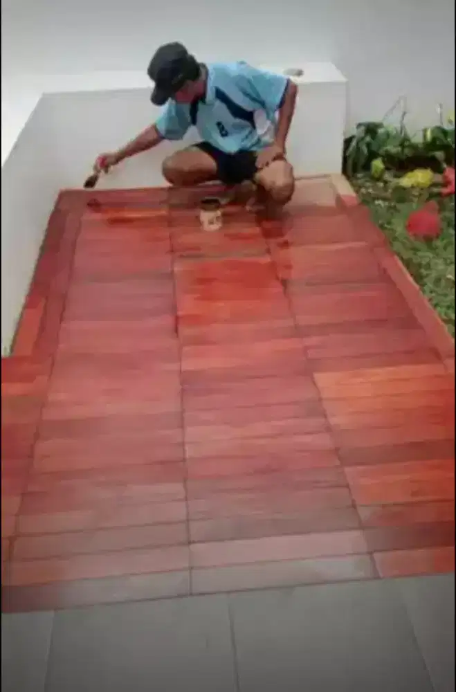 Jual dan jasa pembuatan decking lantai kayu