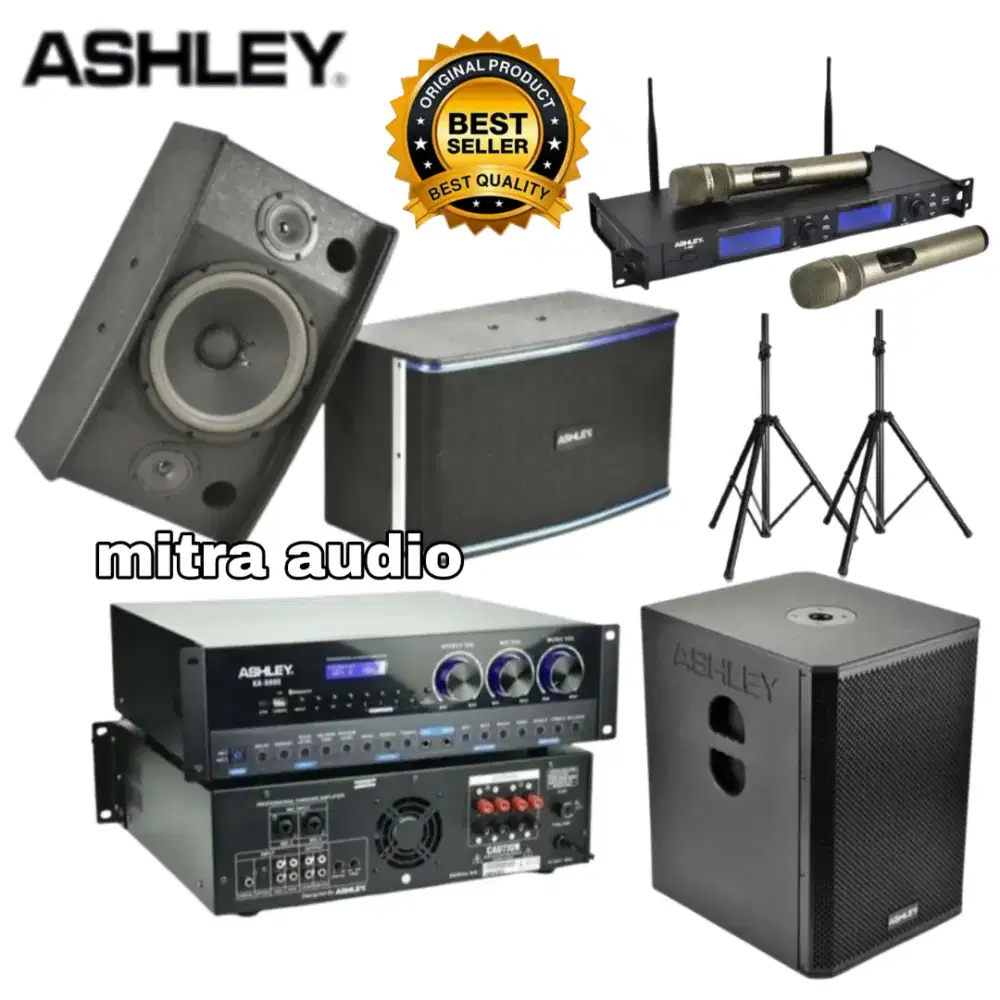 Paket sound system karaoke speaker ASHLEY 10 inch full set