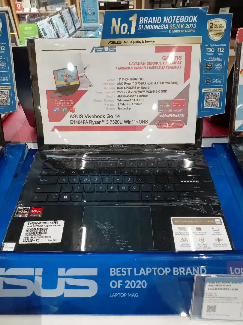 Cicilan untuk laptop type asus vivobook 14FHD PROSES MUDAH