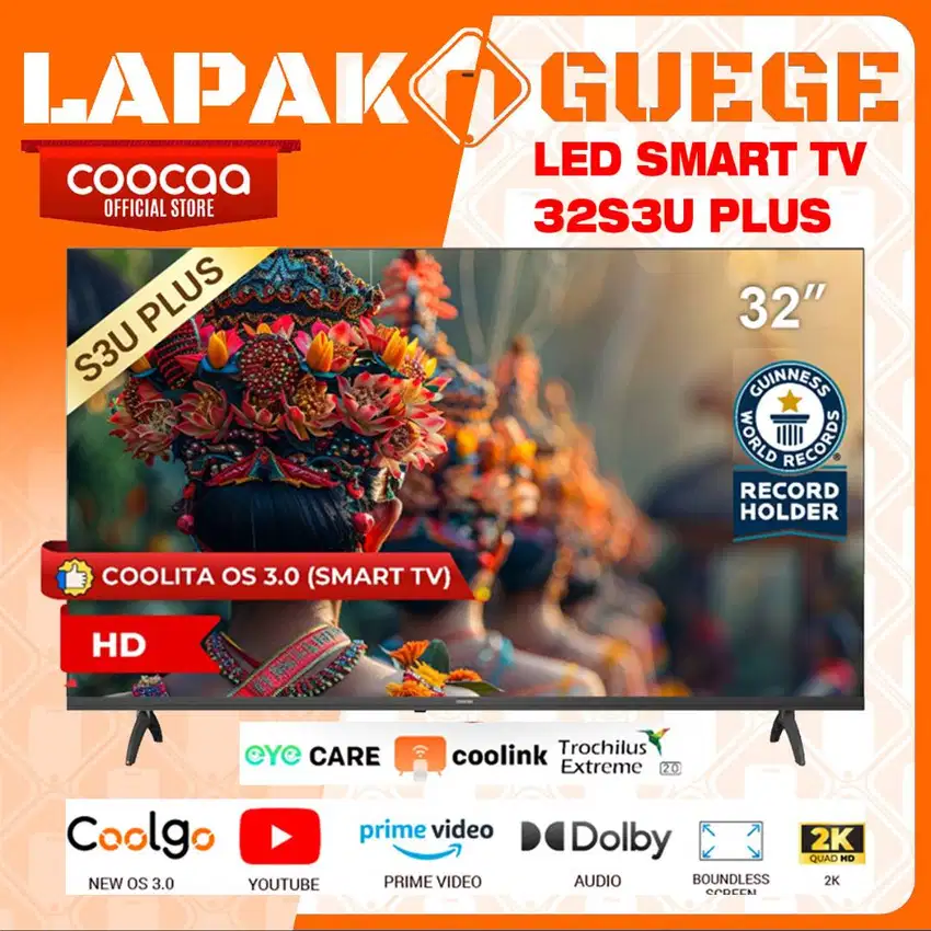 COOCAA 32 inch Coolita 3.0 Smart LED TV Youtube 32S3U PLUS 2K BARU