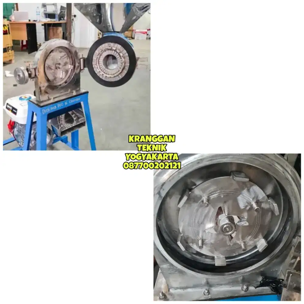 (KRANGGAN TEKNIK)diskmill ffc23 stainless+mesin bensin penepung beras