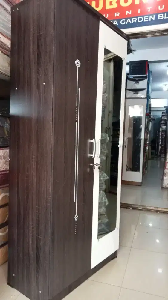 Jual Lemari Kayu Serbuk 2 Pintu Gstar Batam