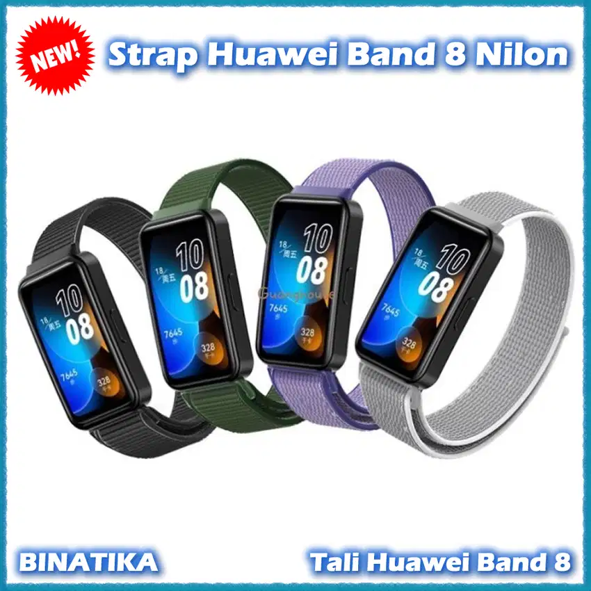 Strap Huawei Band 8 Nilon Perekat Tali Huawei Band 8 Bahan Nilon