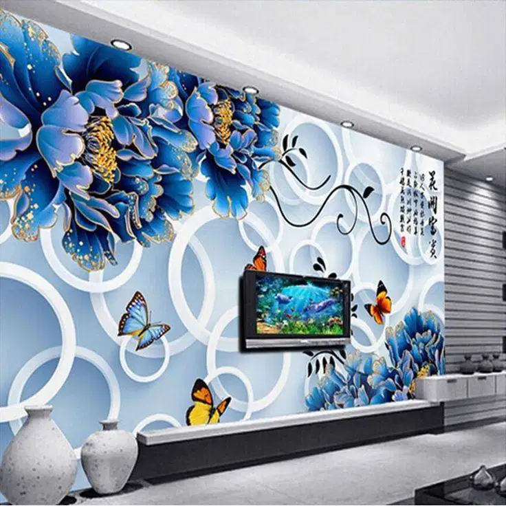 Jual gorden hordeng gordyn tirai jendela wallpaper dinding 3d custom