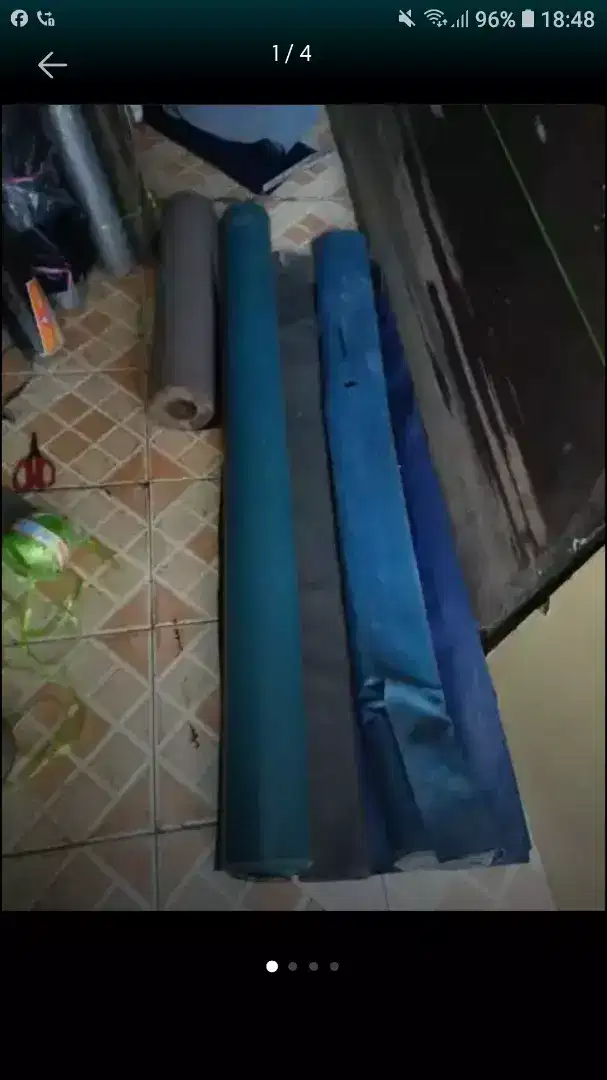 Cocok.utk usaha tas dll se paket 4 roll bhn plastik lapisan tas dll
