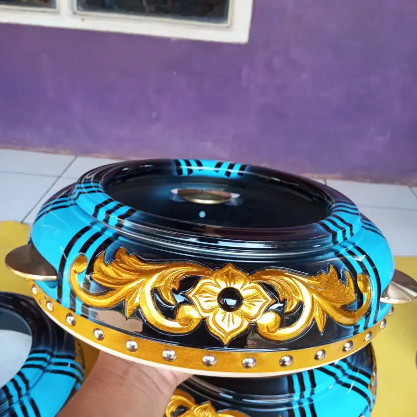 Rebana Hadroh ukur 30cm Bahan kayu mahuni