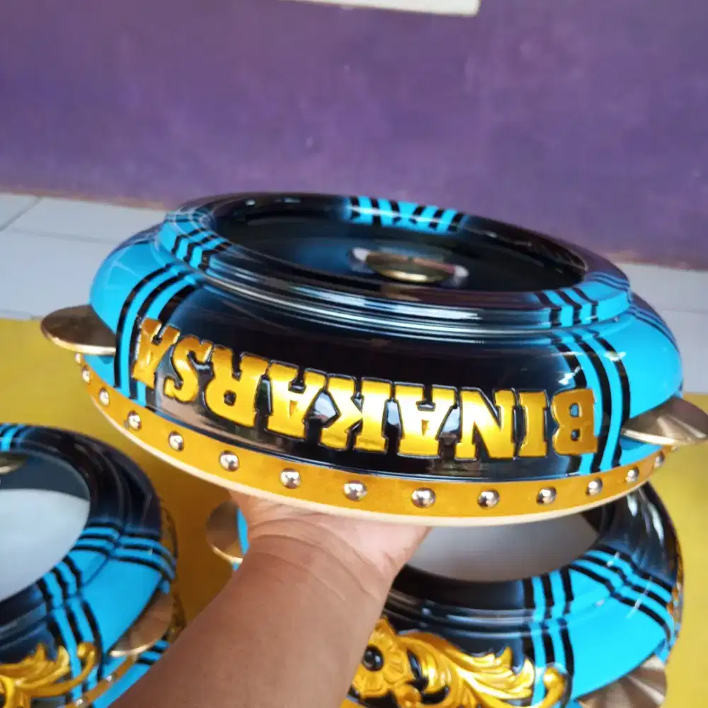 Rebana Hadroh ukur 30cm ukir nama CASTEM