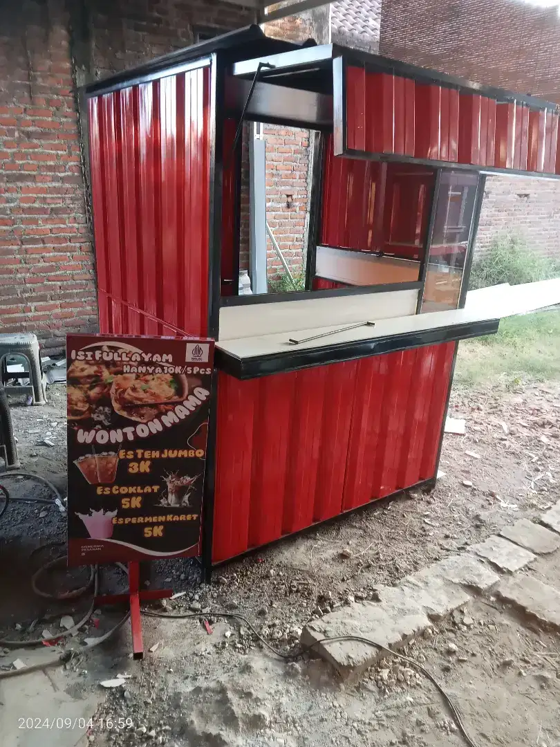 Gerobak booth semi kontainer murah berkualitas