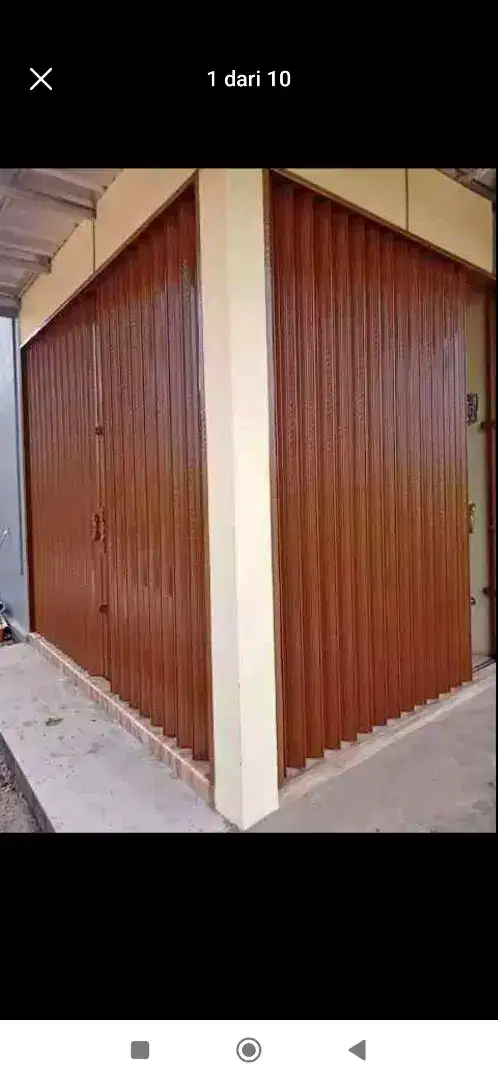 Folding gate roling door