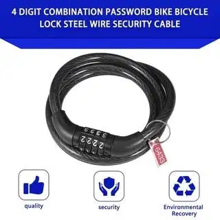 GEMBOK SEPEDA KUNCI SEPEDA GEMBOK RANTAI MOTOR KUNCI MOTOR 4 DIGIT