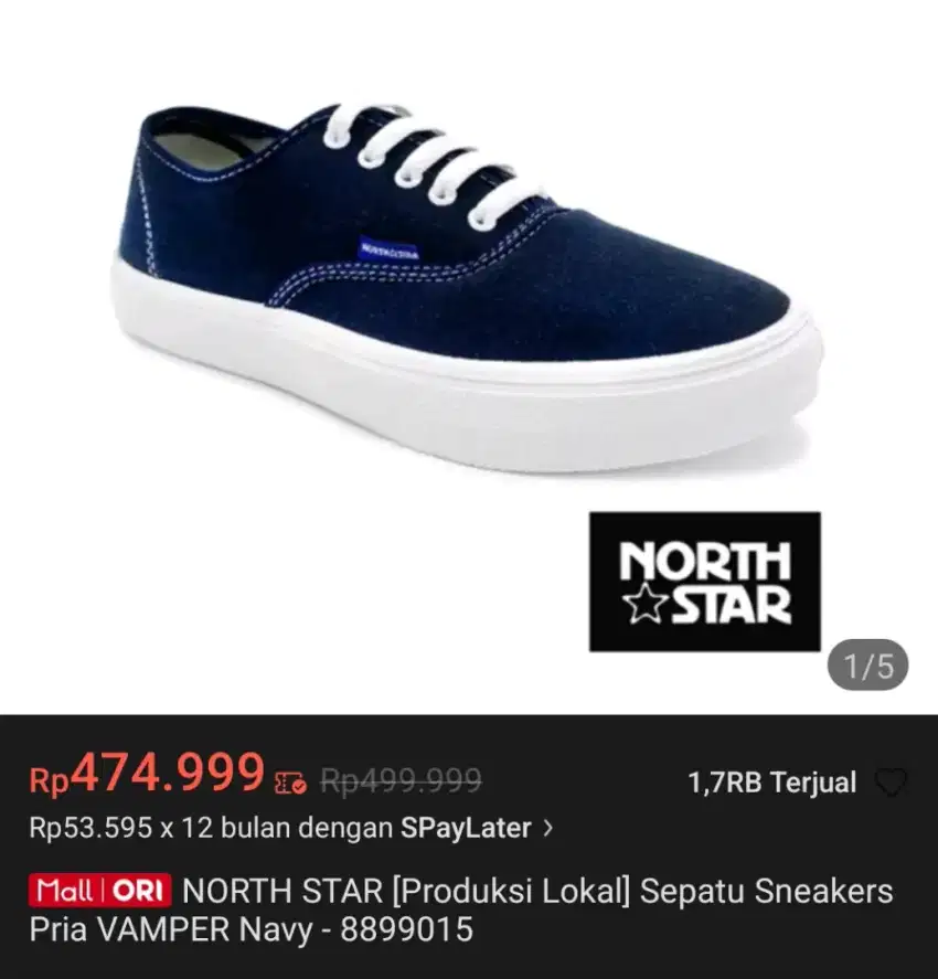 Sepatu Sneakers North Star Vamper