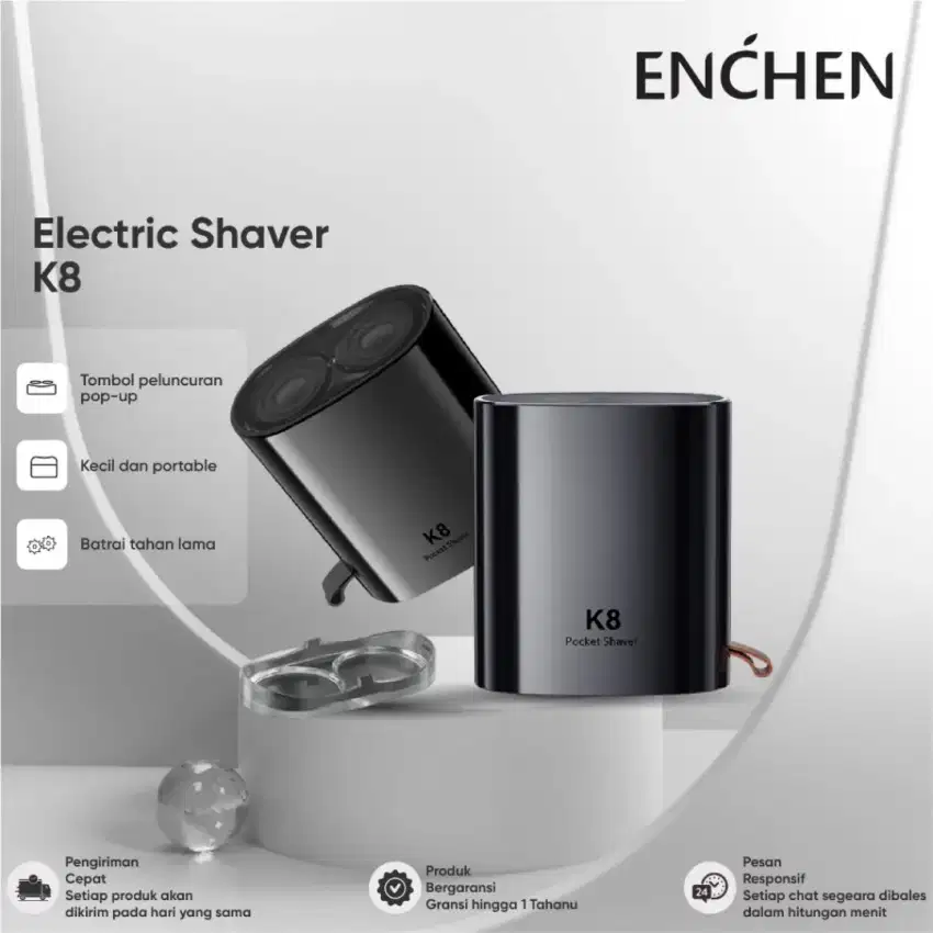 Alat Cukur Elektrik Kumis Jenggot ENCHEN K8 Pop-up Waterproof Portabel