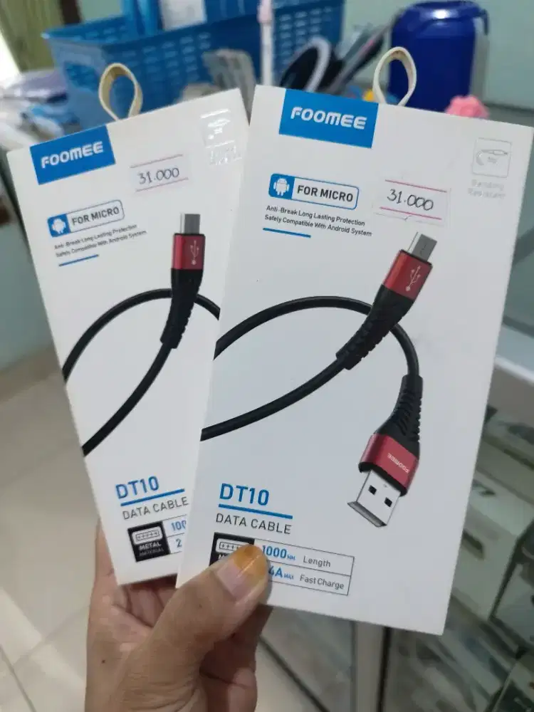 Kabel Data Foomee DT10 Micro USB 2.4A 100cm Fast Charging