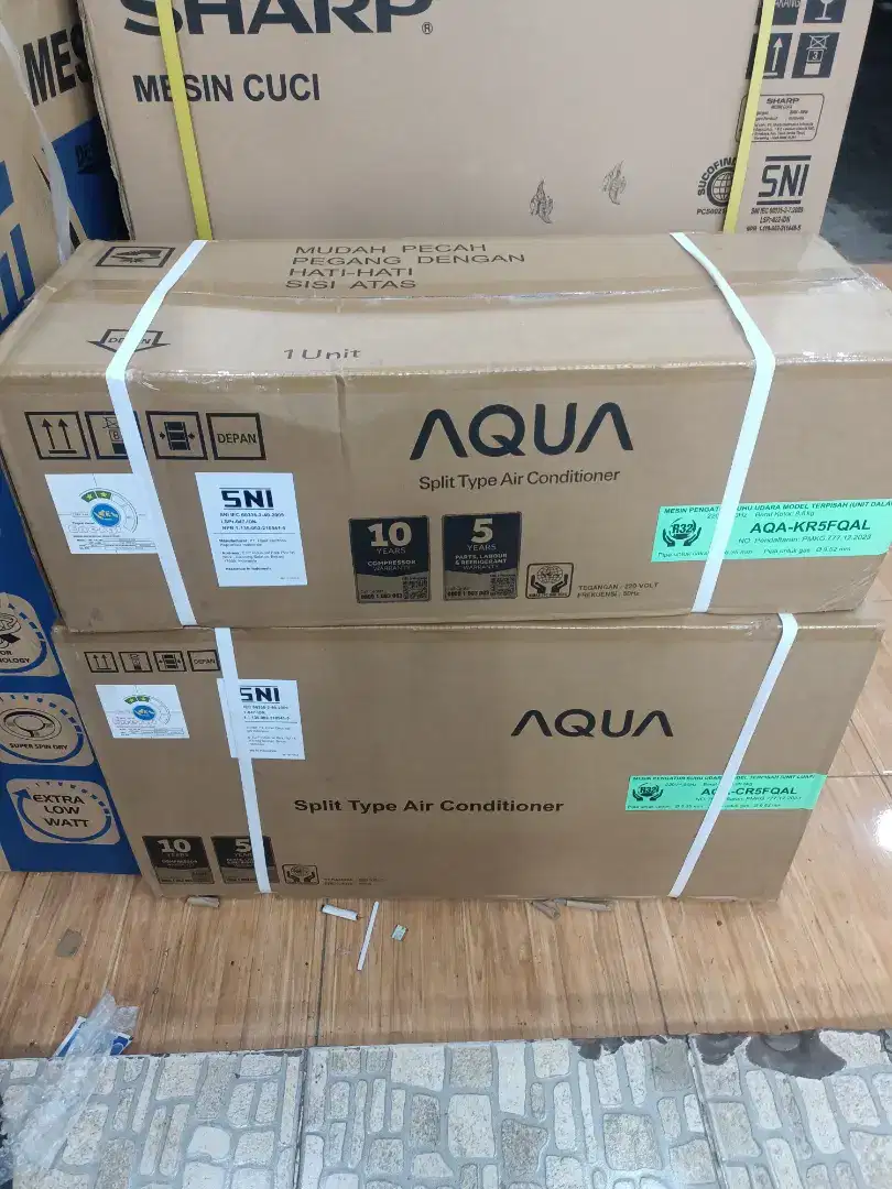 AC AQUA 1/2  PK BARANG BARU GARANSI RESMI PABRIK, PLUS PASANG