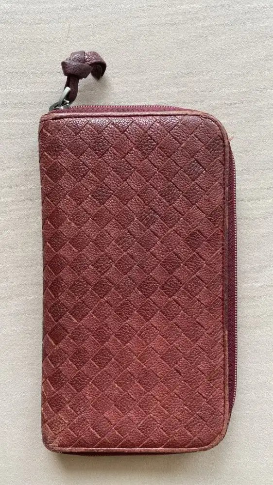 Bv brown zip around wallet