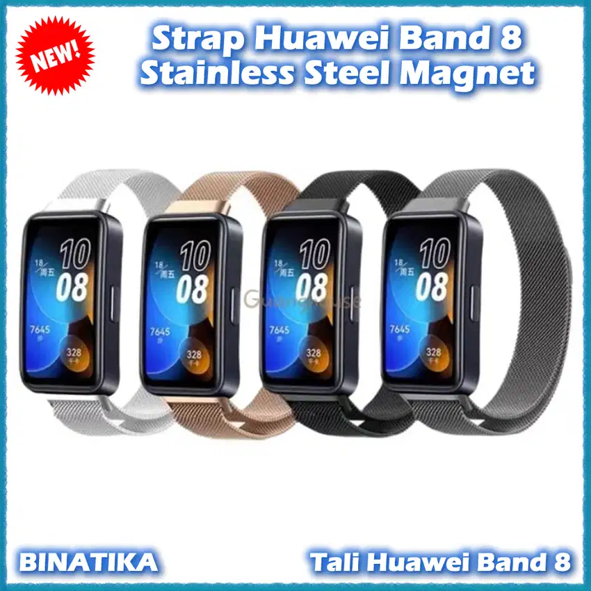 Strap Huawei Band 8 Stainless Steel Magnet Tali Huawei Band 8 Stainles