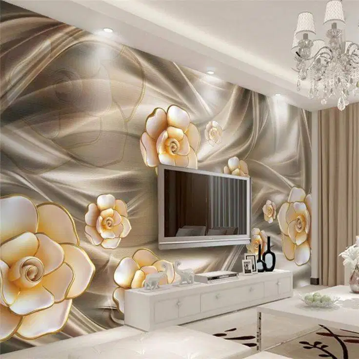Jual gorden hordeng gordyn tirai jendela wallpaper dinding 3d custom